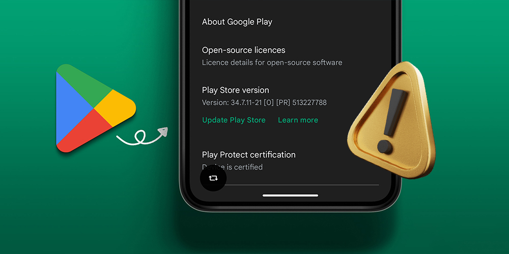 لیست کامل خطاهای گوگل پلی استور google play store