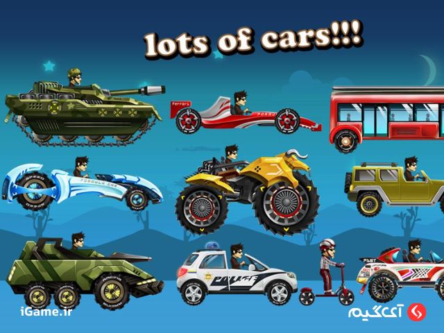 بازی موبایل Hill Climb Racing