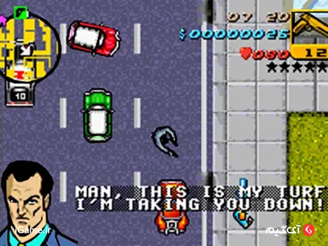سطح گرافیک بازی Grand Theft Auto Advance