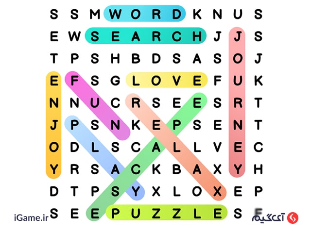 پیدا کردن کلمات در بازی Word Search