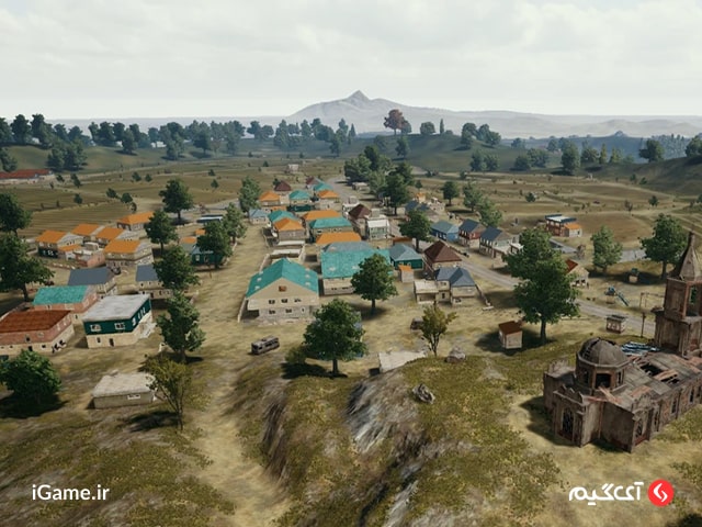 Pochinki در مپ ارانگل بازی پابجی موبایل