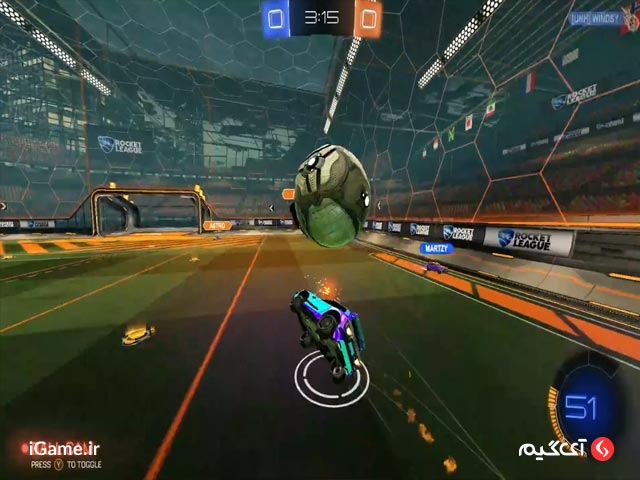 محیط بازی Rocket League
