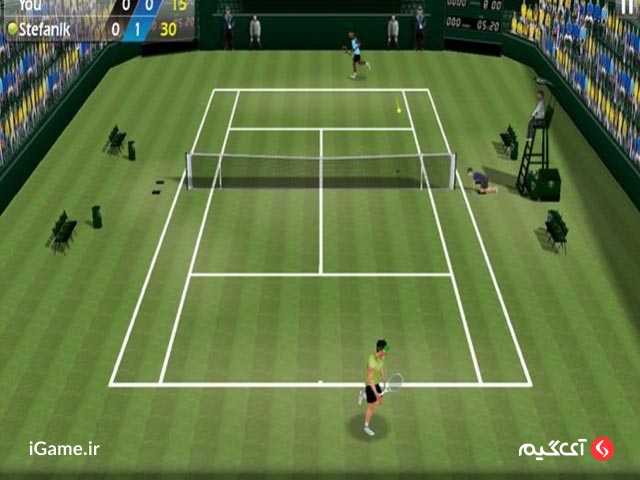 محیط جذاب بازی 3D Tennis در گوشی اندروید