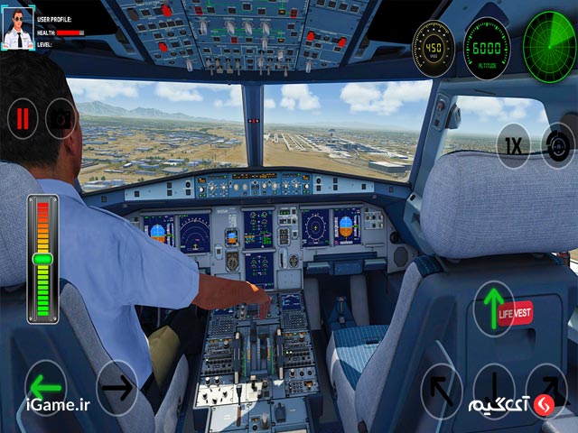 محیط جذاب پر جزئیات بازی هواپیمایی Airline Commander در گوشی