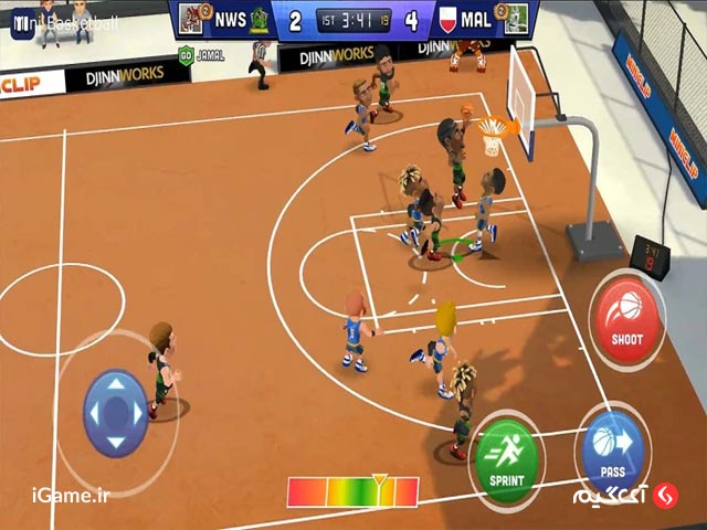 محیط جذاب بازی Mini Basketball