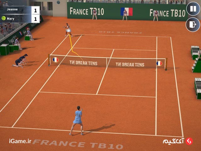 گرافیک جذاب بازی تنیس Tennis Arena