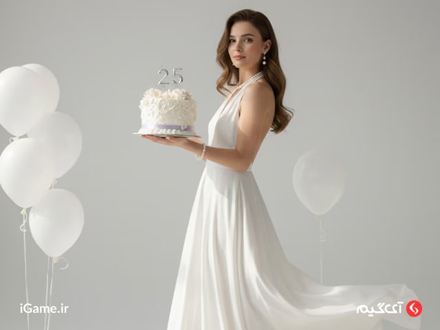پرامپت Elegant White Minimalist Birthday