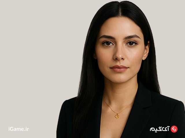 پروفایل با بلیر تیره و گردنبند طلایی