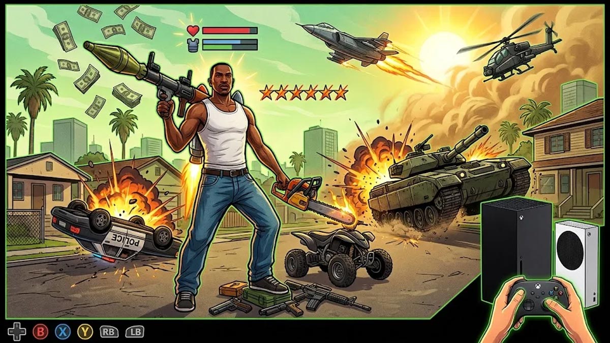 رمز و کدهای تقلب GTA San Andress برای Xbox