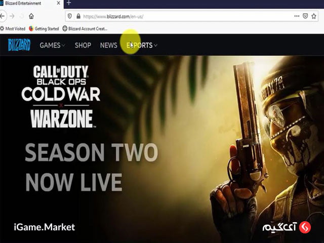 ورود به سایت blizzard