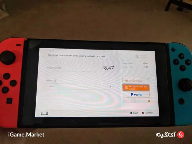 فعال سازی اعتبار گیفت کارت نینتندو از طریق دستگاه